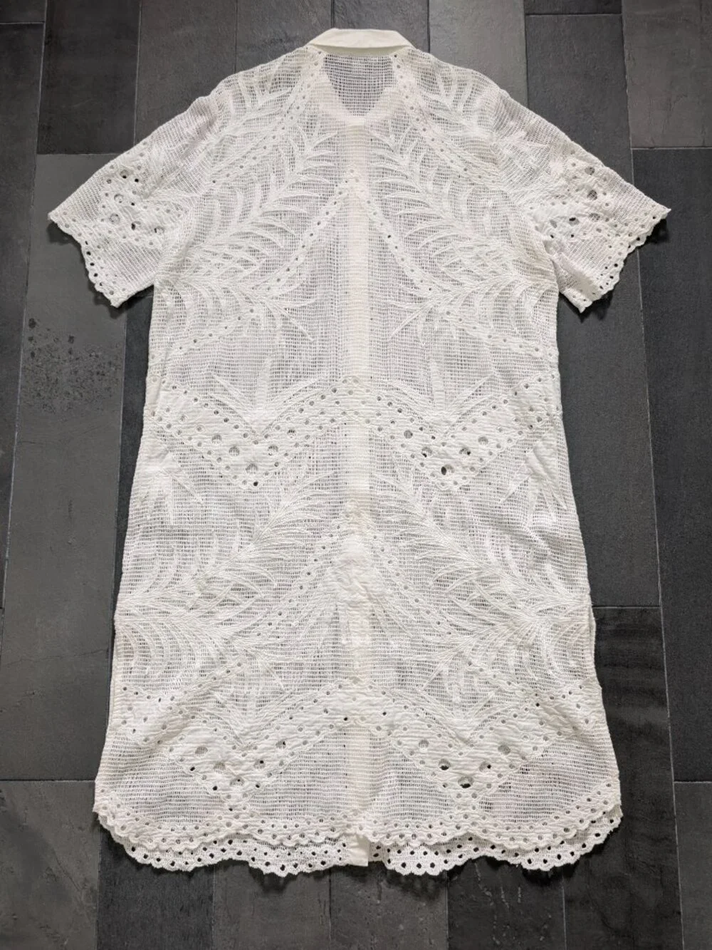 ALLSAINTS Meria Broderie midi dress - 10 - white - Picture 5 of 11